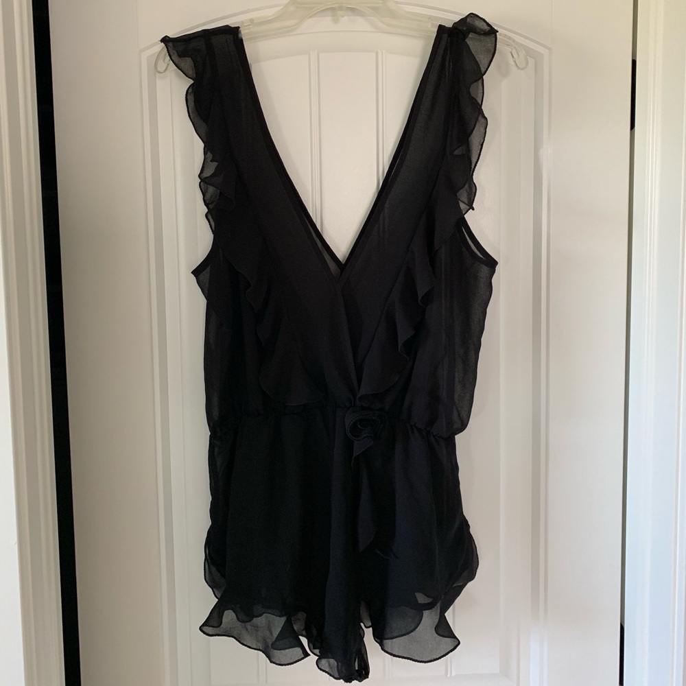 Black sheer romper lingerie